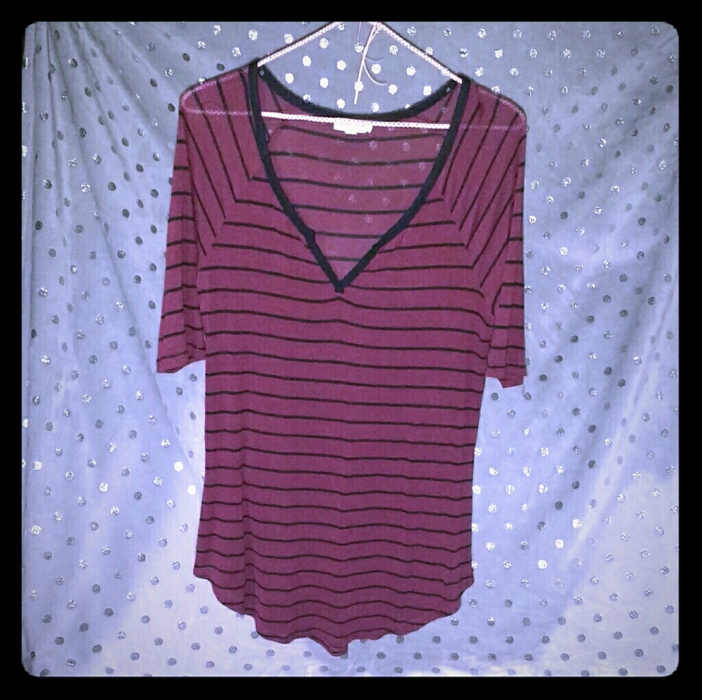 Maroon and black long shirt